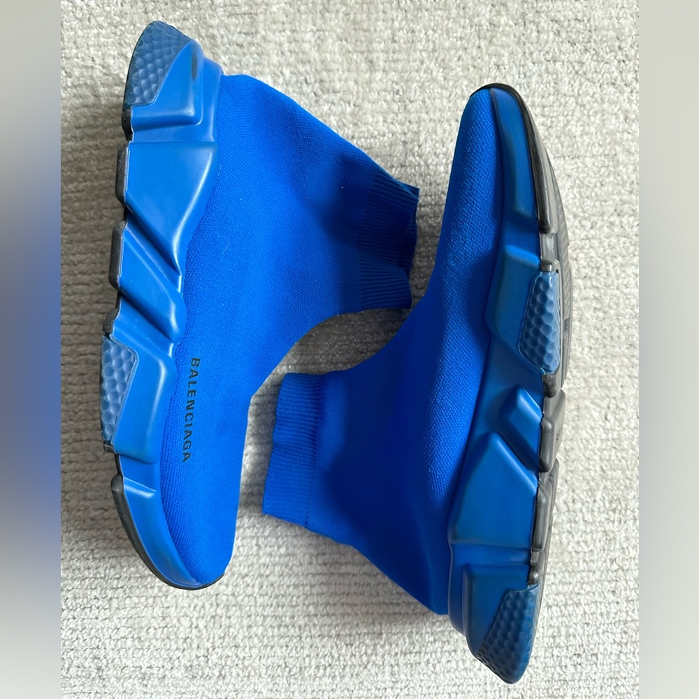 Balenciaga Blue Speed 2.0 High Top Sneakers